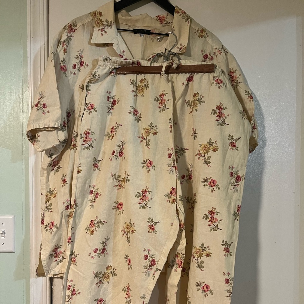 Vintage Rue du Four Women’s Linen Cottagecore Set Plus Size 2X